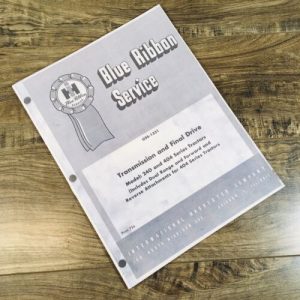 International Transmission Final Drive for 240 404 Tractors Service Shop Manual