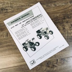 Jacobsen Chief 800 1000 1200 Garden Tractor Operators Manual Owners Book