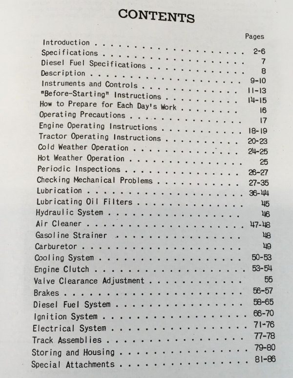 International TD-24 Gear Driven Crawler Tractor Parts Operators Manual Set - Image 3