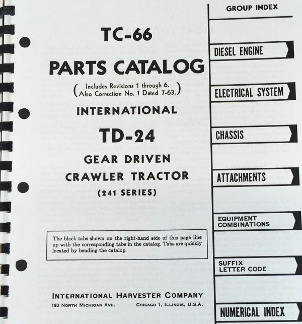 International TD-24 Gear Driven Crawler Tractor Parts Operators Manual Set - Image 2