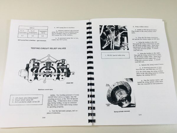 International Td-7 C E Crawler Tractor Backhoe Hydraulic Testing Service Manual - Image 5