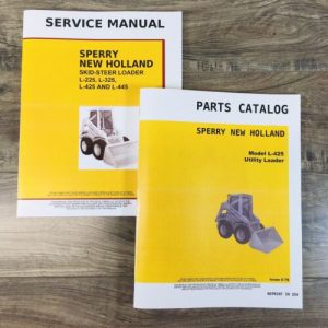 New Holland L425 L-425 Skidsteer Loader Service Manual Parts Catalog Set Book NH