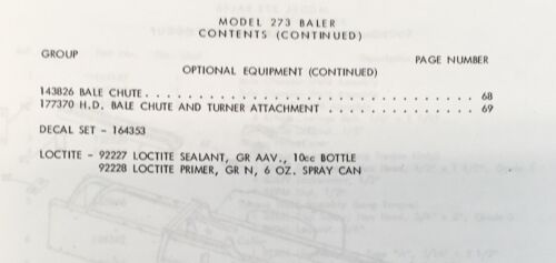 New Holland 273 Baler Service & Parts Manual – 248 Pages, Printed Shop Manual