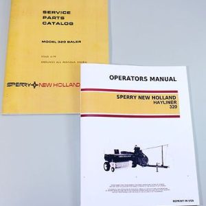 New Holland 320 Square Baler Hayliner Owner Operator Parts Manual Catalog