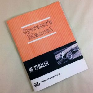 Massey Ferguson Mf 12 Baler Operators Owners Manual Service Square Hay Adjust