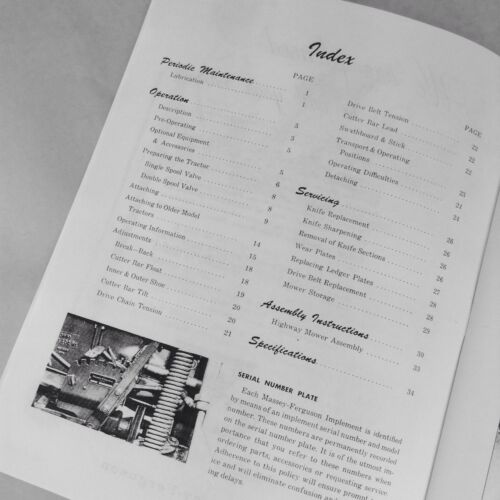 thumbnail image 2 of Massey Ferguson No. 31 Rear Mounted Mower Bar – Sickle Owners Operators Manual (Reproduction) 2 of 6