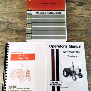 Massey Ferguson 270 Tractor Service Parts Operators Manual Repair Shop Set Owner
