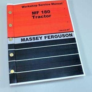 Massey Ferguson 180 Tractor Service Repair Shop Manual Technical Workshop Mf180