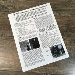 Mantis 20 Tiller Cultivator Operators & Assembly Manual Owners Book Maintenance