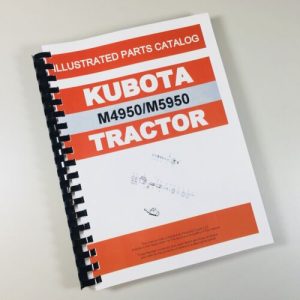 Kubota M4950 M4950Dt M5950 M5950Dt Tractor Parts List Assembly Manual Catalog