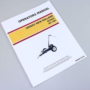 Sperry New Holland 451 456 Mower Owners Operators Manual Book Maintenance