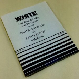 White Yard Boss Gt-1855 Garden Tractor Parts Catalog Instruction Operator Manual