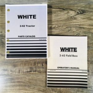 White 2-62 Tractor Parts Operators Manual Set Catalog Owners Assembly Book