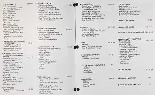 International Farmall 766 966 1066 1466 Tractor Operators Manual Parts Catalog - Image 3