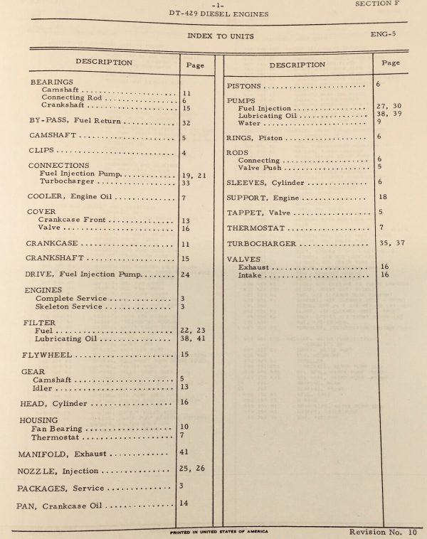 International Dt-429 Diesel Engine Service Parts Manual Set Service Shop Books - Image 11