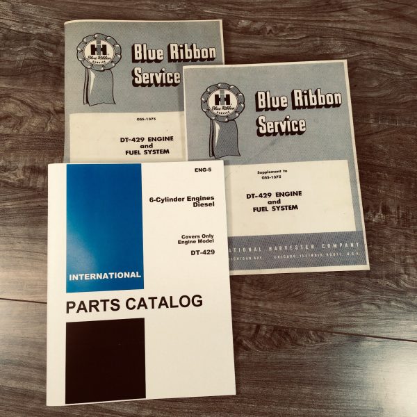 International Dt-429 Diesel Engine Service Parts Manual Set Service Shop Books