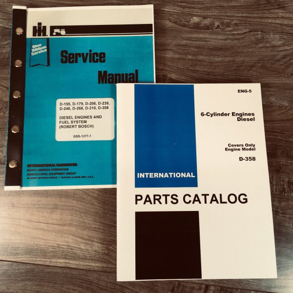 International D-358 Diesel Engine For 3288 1046 Tractor Service Parts Manualset
