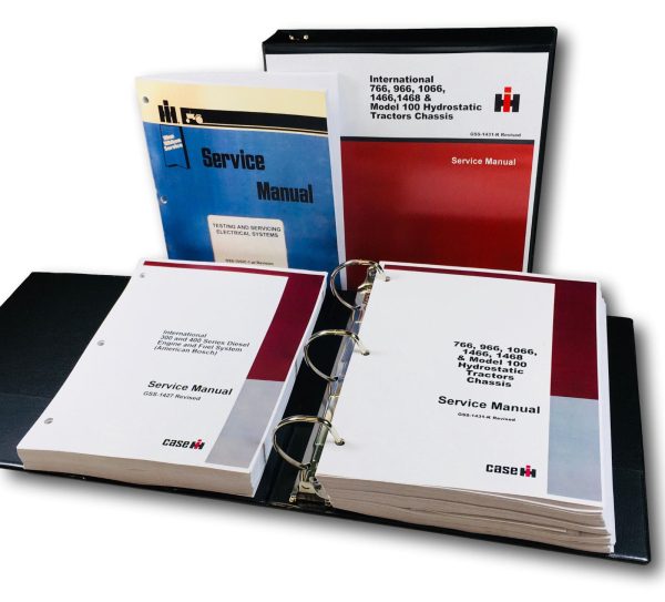 International 766 966 1066 1466 Tractor Service Manual Shop Set Repair Overhaul