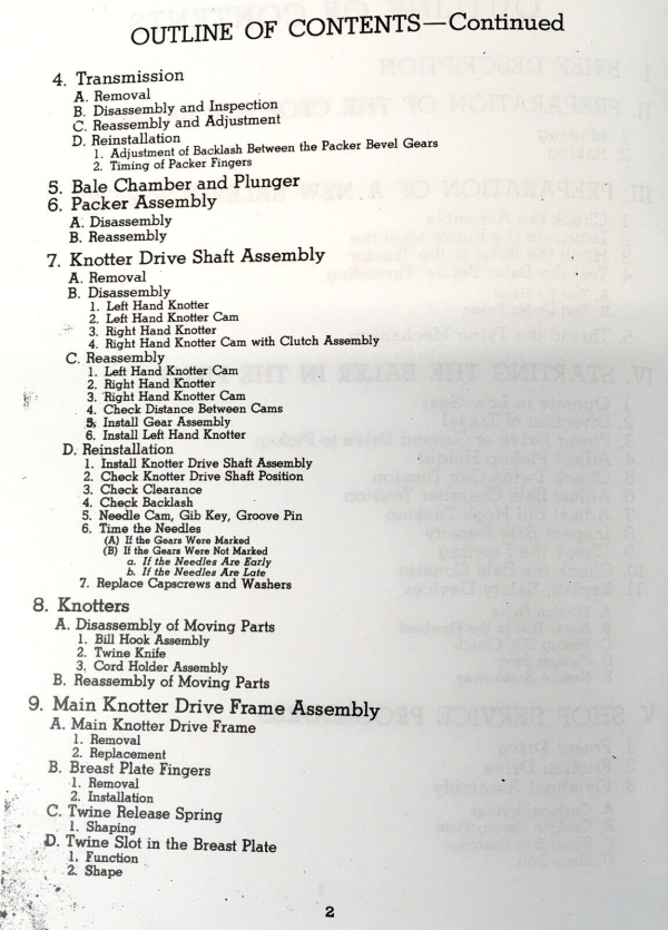 International 45 Automatic Pickup Square Hay Baler Service Manual Repair Shop - Image 3
