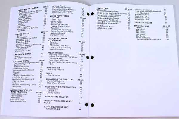 International 484 584 684 784 884 Hydro 84 Tractors Operators Owners Manual Ih - Image 3
