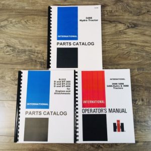 International 3488 Hydro Tractor Parts Operators Manual Set Catalog Owners Book