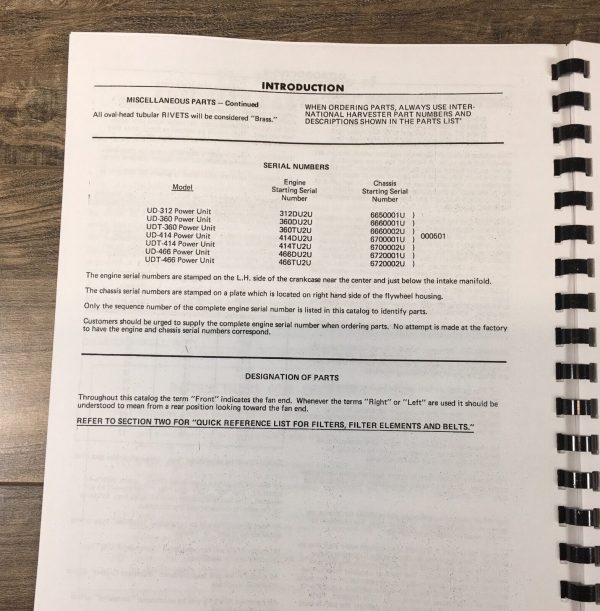 International 3688 3688HC Tractor Parts Manual Set Catalog Assembly Book D466 - Image 10