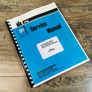 International 350 Diesel Engines Service Manual For Td-9 (91) Ud-350 Machines Ih