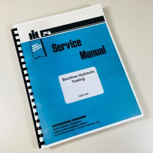 International 3500 Ser.A Loader Tractor Backhoe Hydraulic Testing Service Manual
