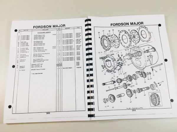 Ford Fordson Super Major Tractor Service Repair Manual Parts Set Catalog Book - Image 11