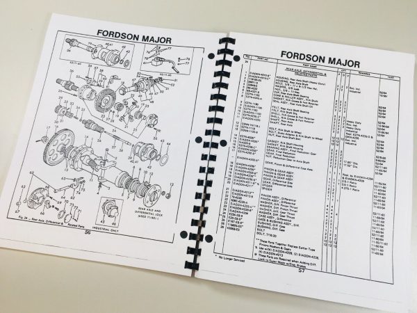 Ford Fordson Super Major Tractor Service Repair Manual Parts Set Catalog Book - Image 10