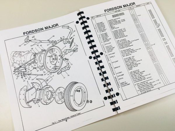 Ford Fordson Super Major Tractor Service Repair Manual Parts Set Catalog Book - Image 9