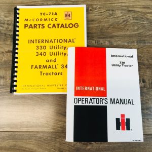 Farmall International 330 Tractor Parts Operators Manual Set Catalog Book