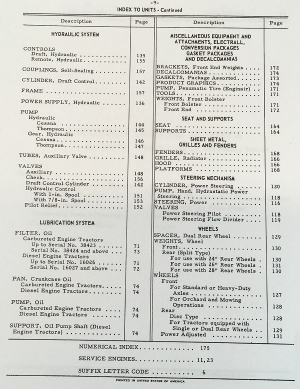Farmall International 606 Diesel Tractor Parts Operators Manual Set D236 Book - Image 5