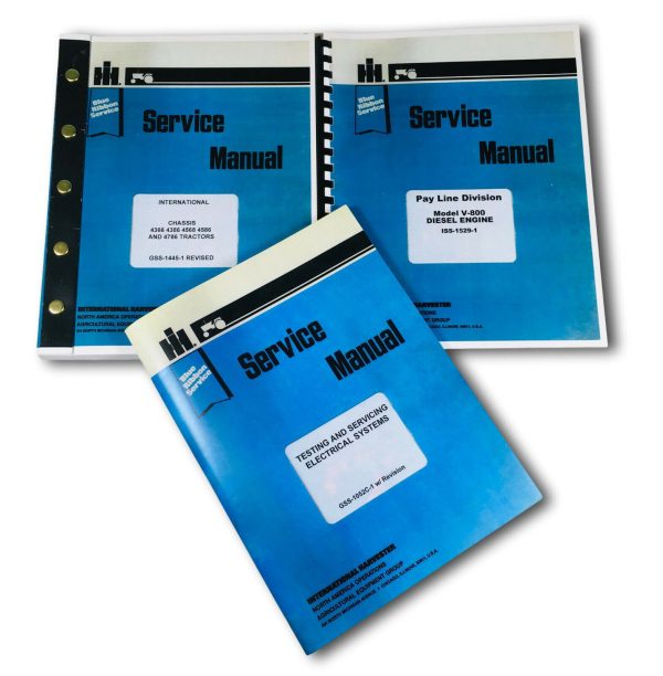 Farmall International 4568 Tractor Service Manual Repair Technical Overhaul Set