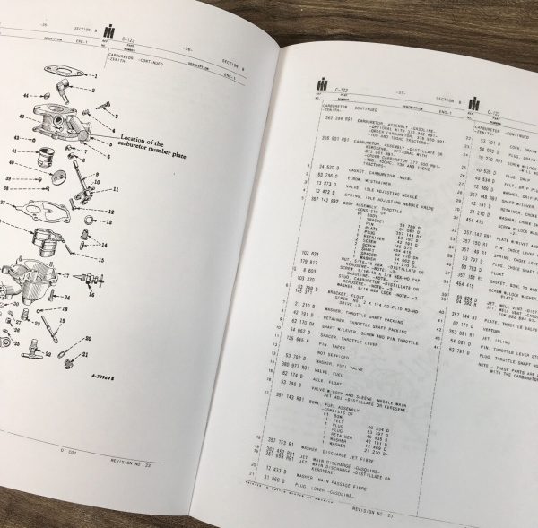 Farmall International 100 130 140 Tractor Service Manual Parts Catalog Shop Book - Image 12