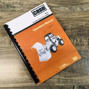 Case W14 Feedlot Special Loader Operators Manual Owners Book Maintenance