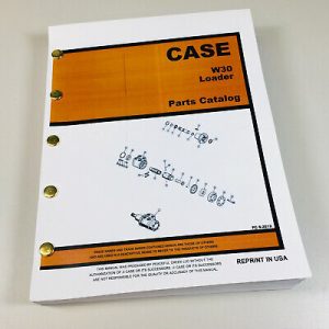 Case W30 Articulated Loader Parts Manual Catalog Exploded Views
