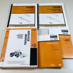 Case 530Ck Tractor Loader Backhoe Service Parts Operators Manual Catalog Oh Set