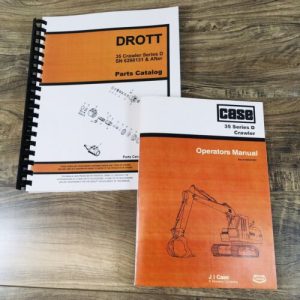 Case 35D Crawler Parts Operators Manual Catalog Owners Book Set SN 6266131-UP