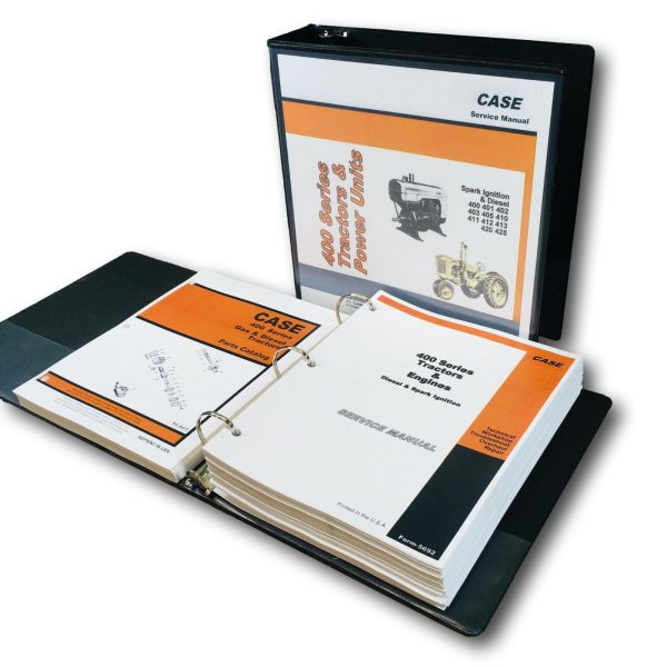 Case 401 402 403 Tractor Service Manual Parts Catalog Repair Set Workshop Book