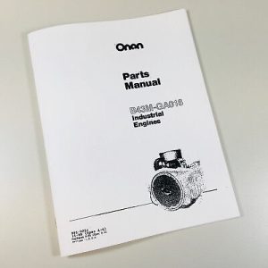 Case 446 Garden Tractor Onan B43M Ga016 Industrial Engine Parts Manual Catalog