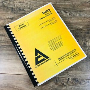 Allis Chalmers 260 Series A 260A Tractor Scraper Parts Manual Catalog Book