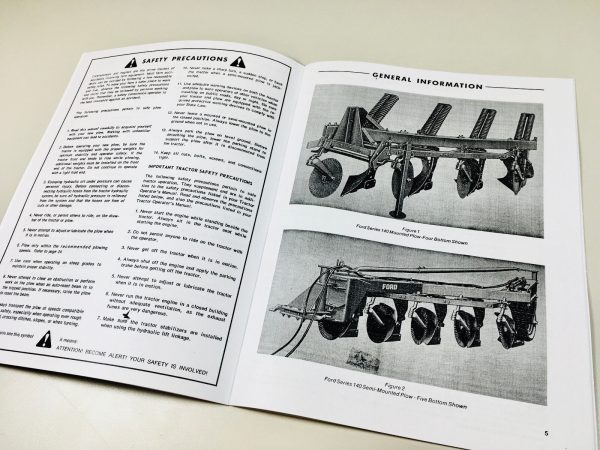 Ford Series 140 Plow Operators Owners Assembly Manual Set - Image 3