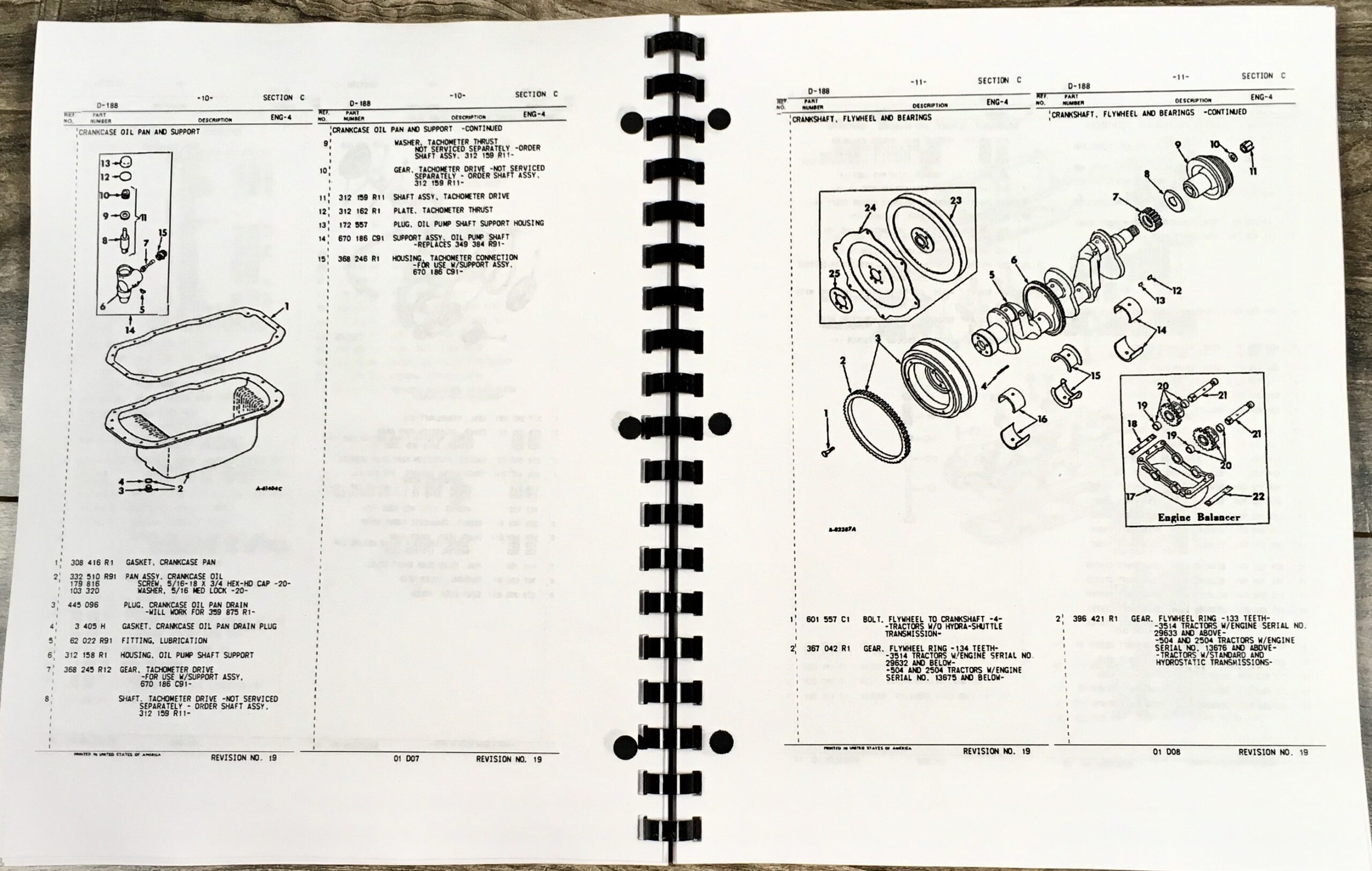 International 424 Tractor Bd-154 4 Cylinder Diesel Engine Parts Manual Catalog - Image 9