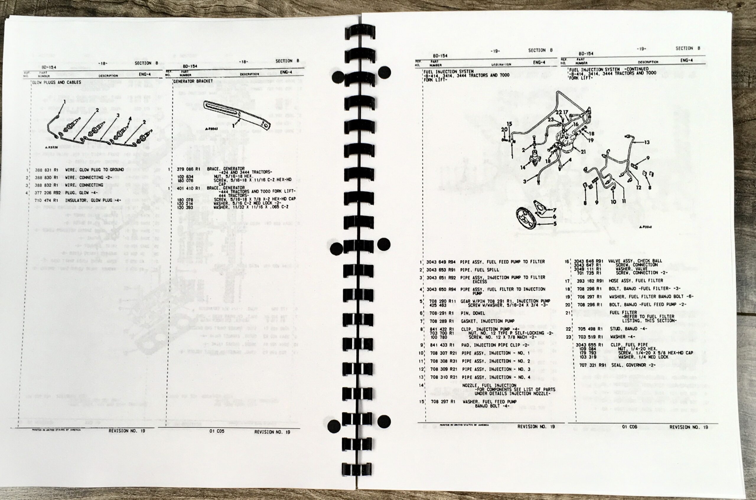International 424 Tractor Bd-154 4 Cylinder Diesel Engine Parts Manual Catalog - Image 6