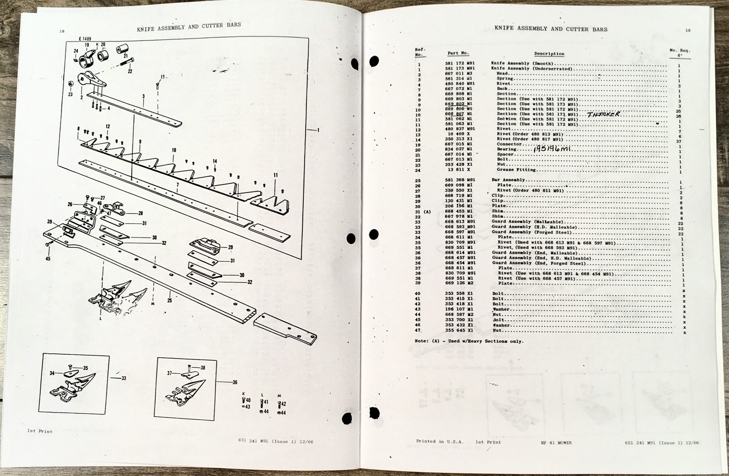 Massey Ferguson 41 Mf41 Sickle Bar Mower Parts Manual Catalog Book Exploded View - Image 6
