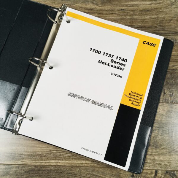 Case 1737 Uni-Loader Skid Steer Service Technical Manual Repair Shop Binder - Image 2