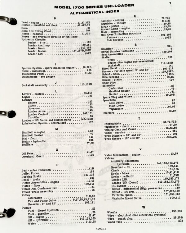 Case 1700 1737 1740 Uni Loader Skid Steer Service Parts Operators Manual Catalog - Image 4