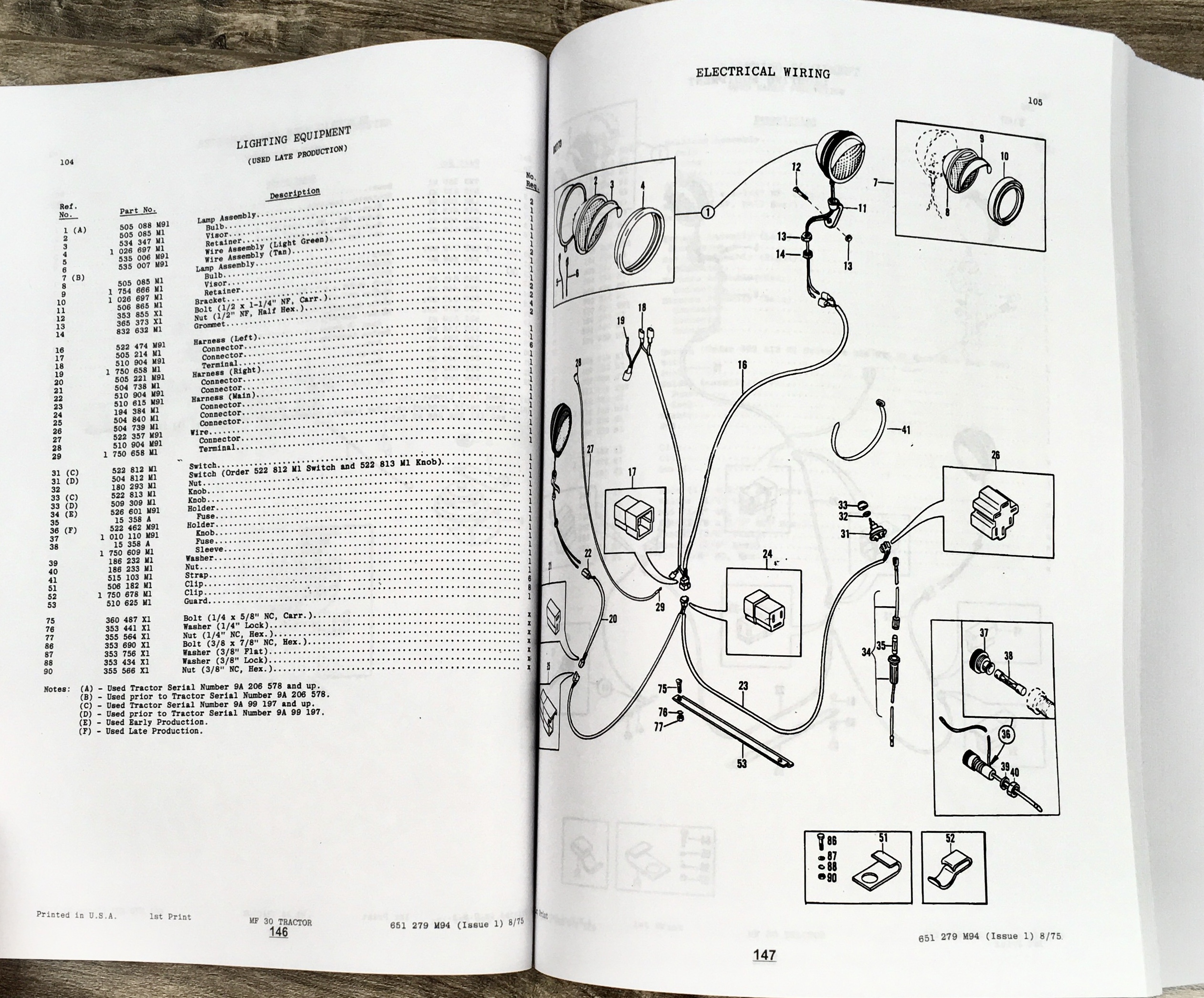 Massey Ferguson Mf 30 Industrial & Turf Tractor Parts Catalog Manual 1970-1976 - Image 9