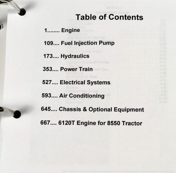 Allis Chalmers 7580 8550 Tractor Service Repair Technical Shop Manual Overhaul - Image 3